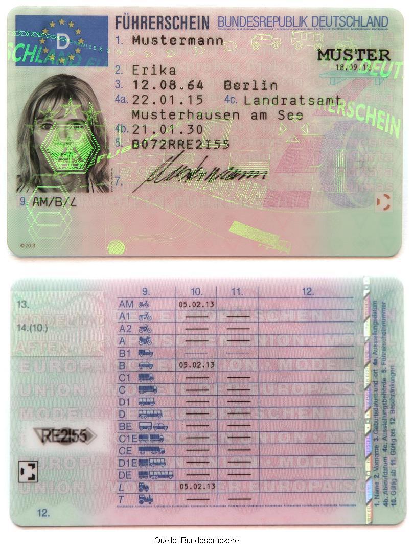 Führerscheinklassen des neuen EU Führerscheins - Umschreibung des Führerscheins - Neue Führerscheinklassen